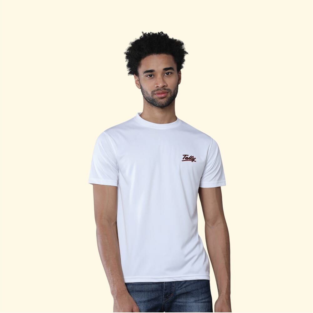 Greys&Blues Mobilitee Round Neck T-Shirt- White